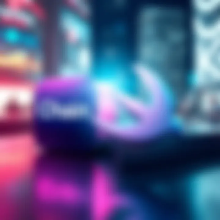 Chainlink logo alongside Swift logo, symbolizing their partnership in blockchain technology.