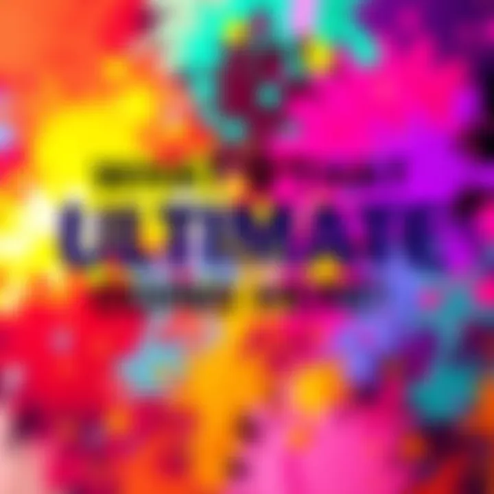 The chaotic phrase 'WHAT'S THAT ULTIMATE DOING HERE!?1!?1!?' appears in bold letters against a vibrant, abstract background, symbolizing online discussions.