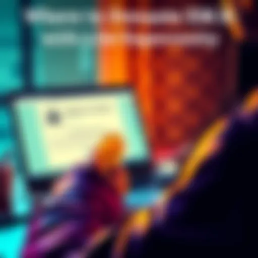 A person donating XMR to a charity online, showing a laptop with donation page and a cryptocurrency wallet