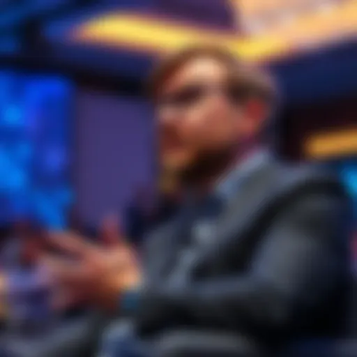 Charles Hoskinson speaking at a conference about Cardano's funding strategies for 2026