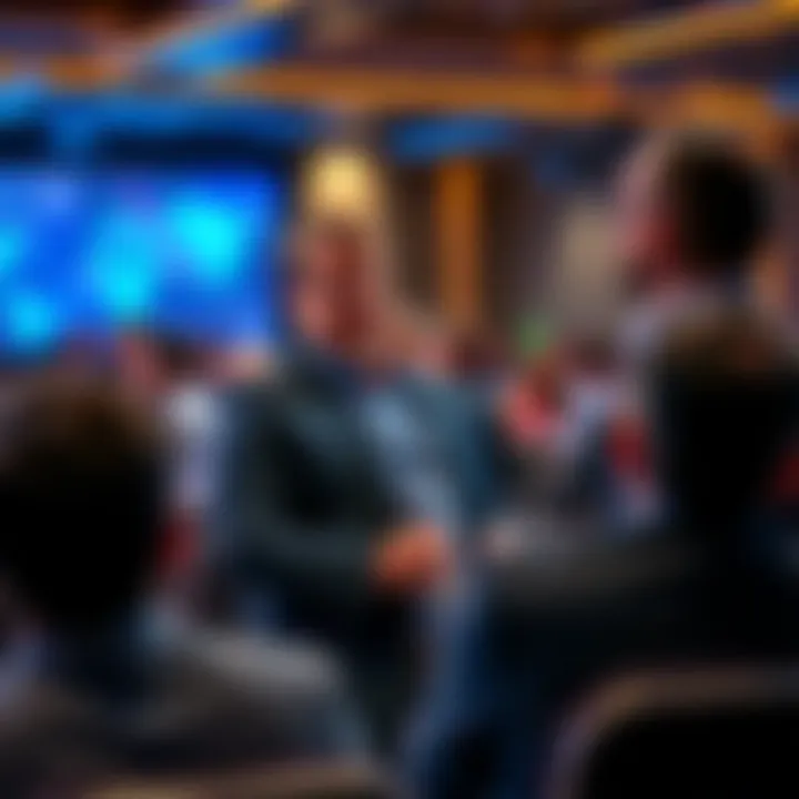 Charles Hoskinson speaking about innovative ideas at a summit with an audience