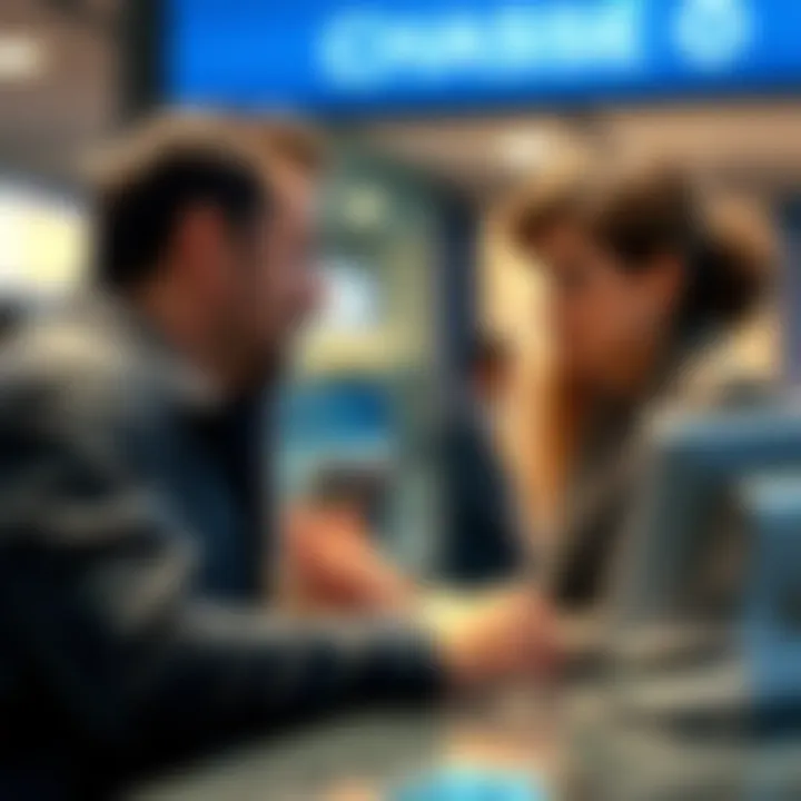 A frustrated customer discusses deposit rules with a bank teller at a Chase Bank branch, highlighting concerns over new regulations.