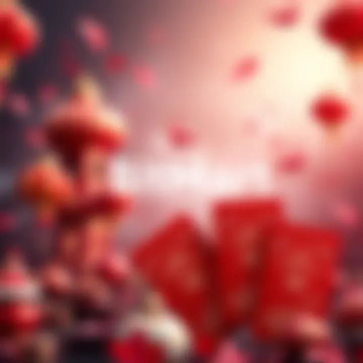 Graphic showing festive red packets and symbols for Chinese New Year alongside BitMart logo