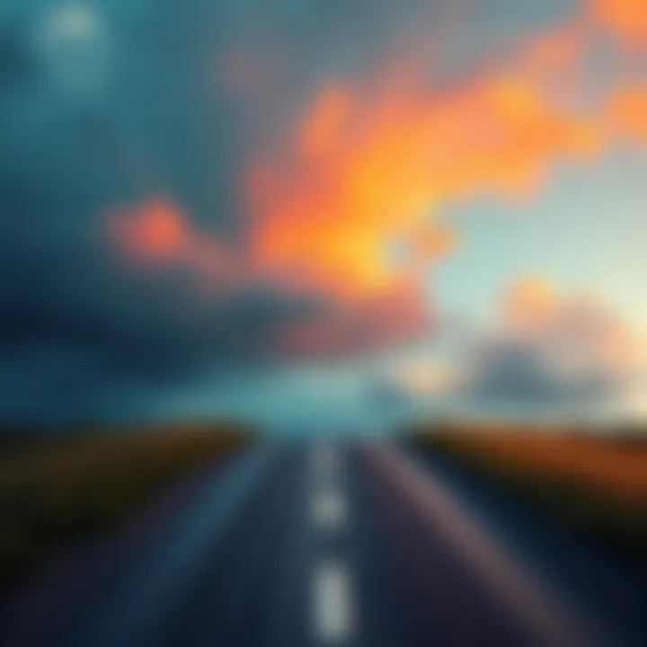 A fork in the road showing one path leading to challenges and the other to an explorer club, symbolizing decision-making.