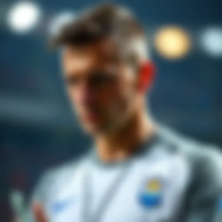 A coach considering player options while analyzing team lineup for Uruguay.