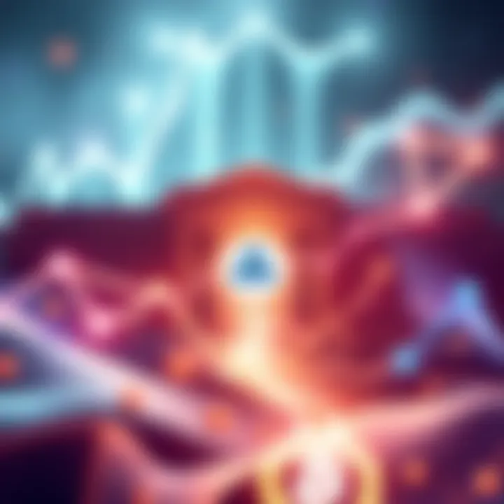 A visual representation of a partnership between the world's largest clearing house and Stellar XLM, featuring symbols of finance and blockchain technology.