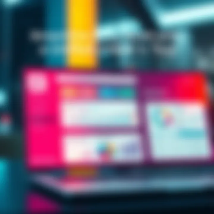 A digital interface showing a client management tool with dashboards for invoicing and resource planning.