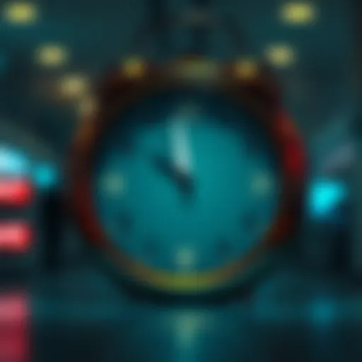 A clock indicating the time as people wait for the next ab conversion event