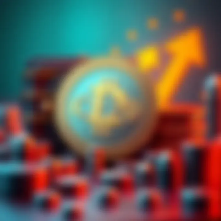 A graphic showing the CMC20 coin alongside a digital wallet and symbols of growth like upward arrows and dollar signs.