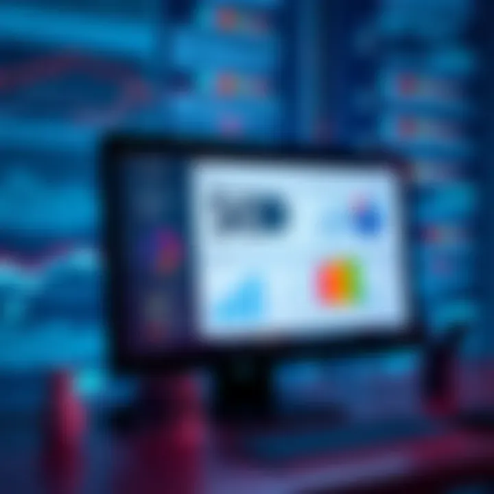 A computer screen displaying a user-friendly content management system interface with SEO tools and analytics.