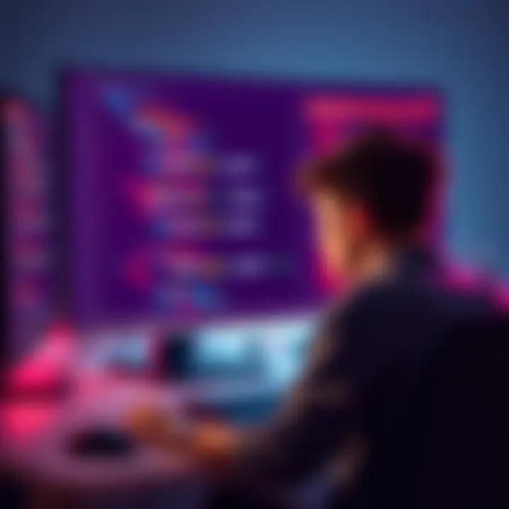 Coding Help Request A person sitting at a computer looking frustrated with coding on the screen, seeking help for Fable and Opus issues.