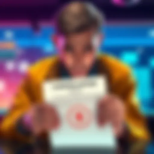 A frustrated member holding a cancellation notice and looking disappointed, reflecting on losses from altcoin recommendations in the Coin Bureau Club.