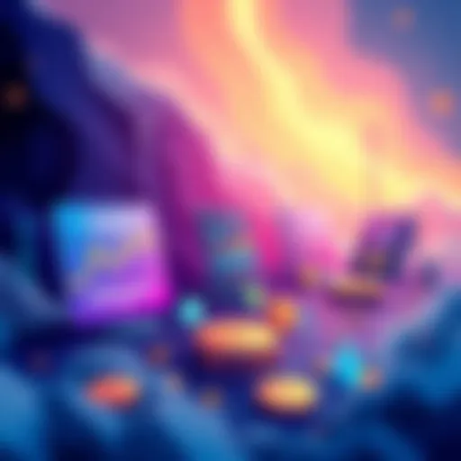 An illustration showing various cryptocurrency platforms like Kraken, Binance, Bitget, and Bybit with emphasis on low fees and user-friendliness.