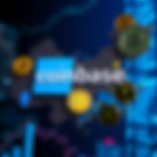 A collage showing the Coinbase logo, a map of China, and cryptocurrency symbols like Bitcoin and Ethereum, symbolizing expansion and growth in the crypto market.