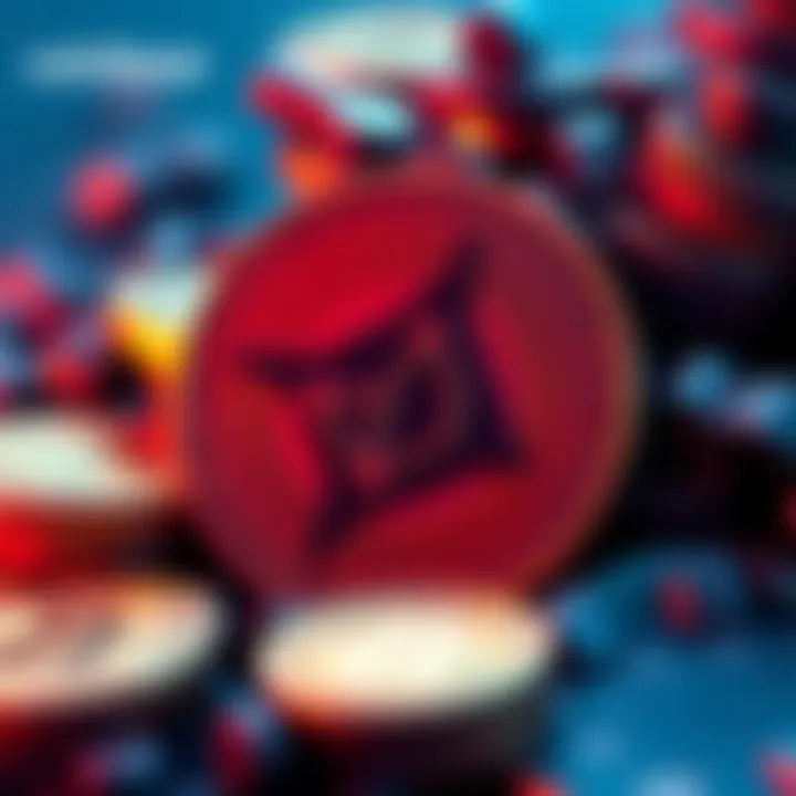 A representation of Cardano cryptocurrency with a Coinbase logo, showing loan options