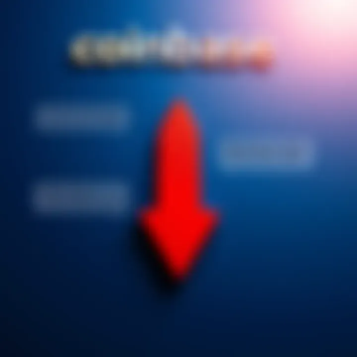 Coinbase Layoffs Announcement A graphic showing a Coinbase logo with a downward arrow, symbolizing layoffs and market challenges, while David Lazarus's critical comments on Bitcoin are highlighted in text bubbles.