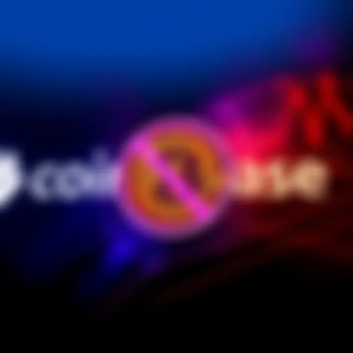 A graphic showing Coinbase's logo with a crossed-out Bitcoin symbol, illustrating the push to change tax regulations on cryptocurrencies