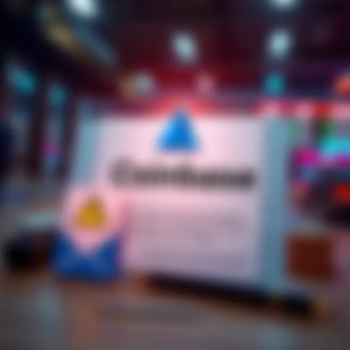 An email notification showing concerns about Coinbase claim processing, with a warning icon and a question about legitimacy, symbolizing potential scams.