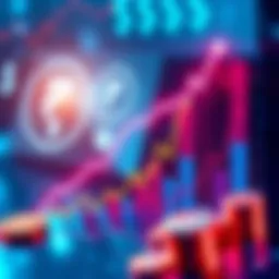 Graph showing the increase in interest and funds raised during Coinbase's Monad token sale, with visual elements like dollar signs and tokens.