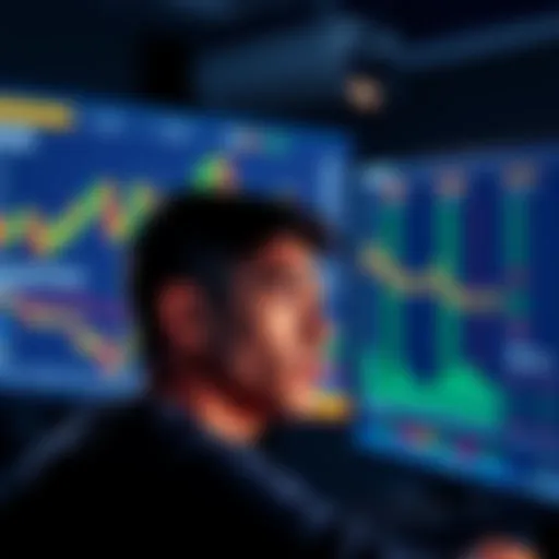 A person looking frustrated at a computer screen displaying fluctuating crypto prices, symbolizing issues with buying on Coinbase.