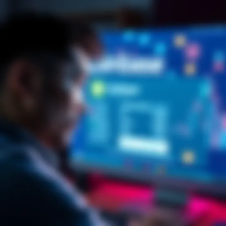 A person looking at a Coinbase transaction on a computer screen with a puzzled expression, showing digital currency symbols in the background.