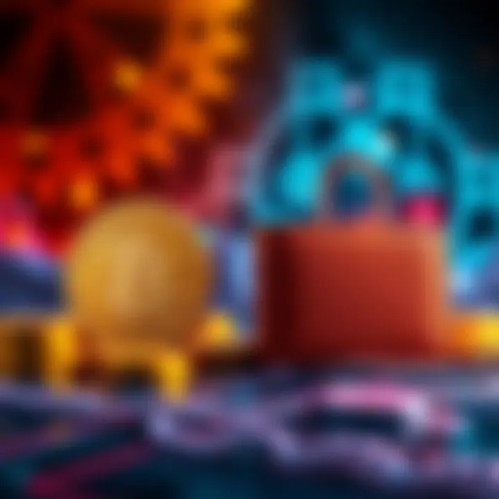 Visual comparison of buying crypto on Coinbase and using a cold wallet with security symbols