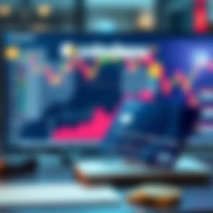 A modern financial platform showcasing high yield investments and a credit card on a digital screen.