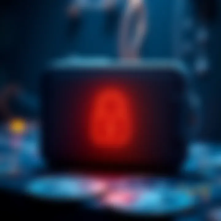 Cold Wallet for Digital Assets A cold wallet device with a lock symbol, representing secure storage for digital assets.