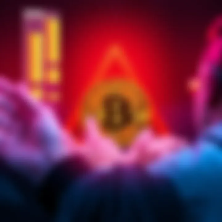 A graphic showing a warning sign with a Bitcoin symbol representing the Coldcard hack affecting wallets.