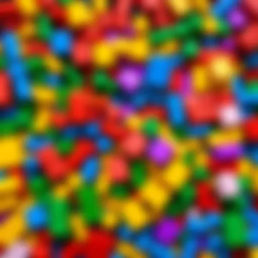 A variety of colorful building blocks arranged in an appealing way, showcasing different shapes and sizes for creative building experiences.