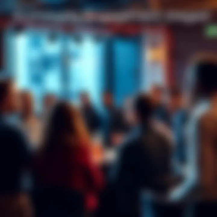 Community Discussion A group of people engaged in a lively discussion about community issues, sharing ideas and opinions.