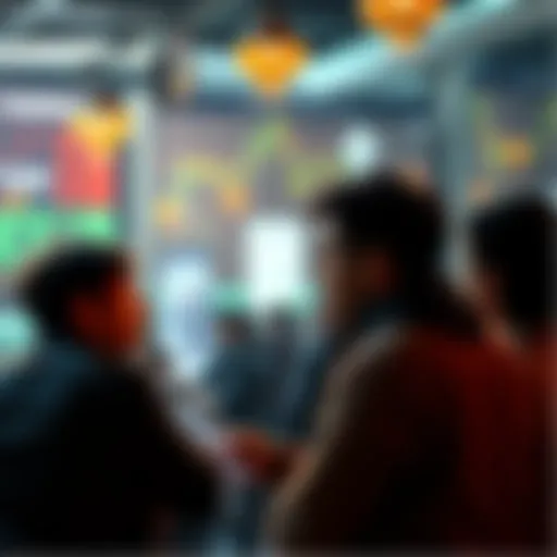 People engaging in a lively discussion about current events and trading strategies