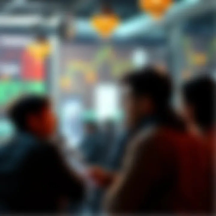 People engaging in a lively discussion about current events and trading strategies