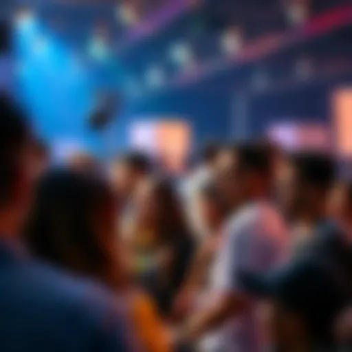 A diverse group of people participating in a community event that combines cryptocurrency and social interaction, showcasing real-life initiatives.