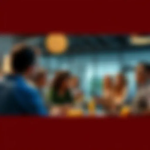 A group of residents coming together to discuss exciting local developments