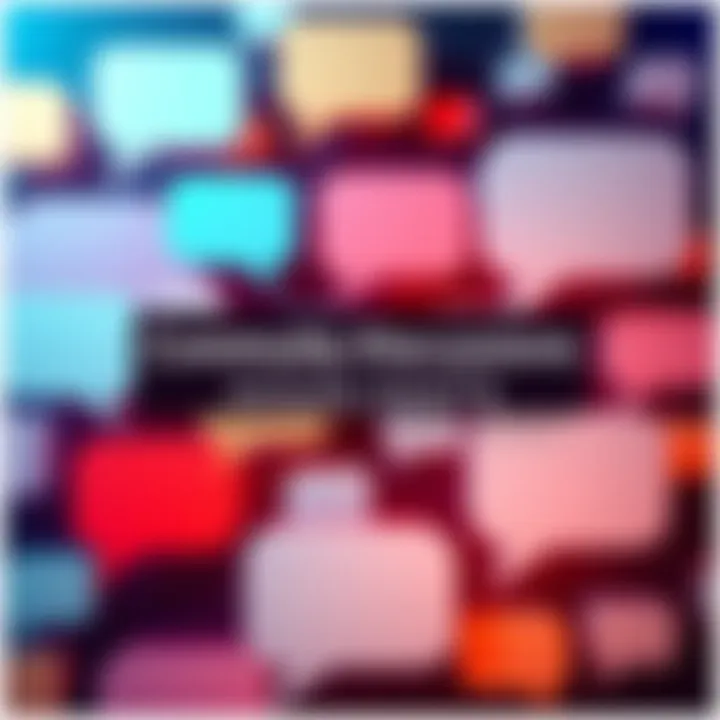 A collage of chat bubbles representing community discussions and engagement during the Weekly Discussion Thread.