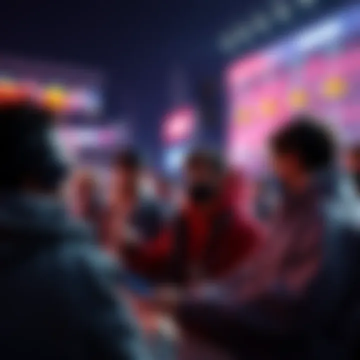 A group of Sorare fans discussing and voting on lineup predictions with a digital interface