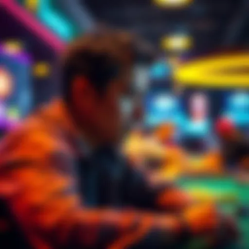 A community member pondering their journey in a gambling forum, showing signs of thoughtfulness and patience.