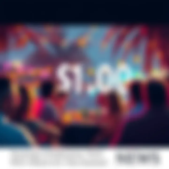 People discussing predictions about reaching $1.00 at a summer gathering, highlighting excitement and anticipation.