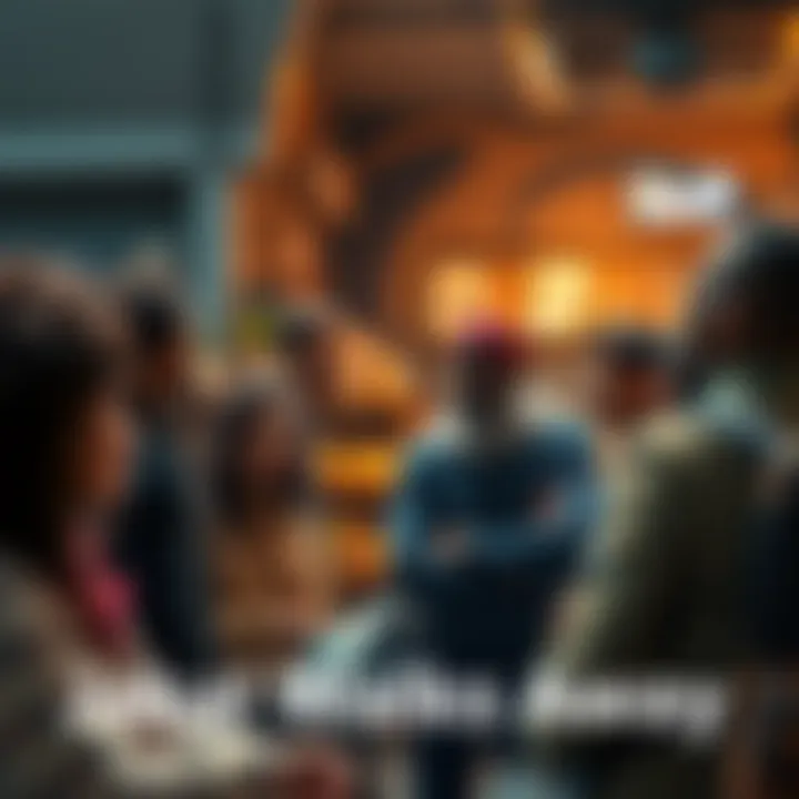 A diverse group of people discussing the impact of Jakal's recent exit in a local setting