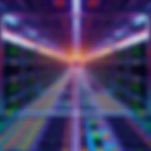 A vibrant view of a finished 12TB nano farm with multiple SSDs and organized plots, showcasing advanced computer technology and storage setup.