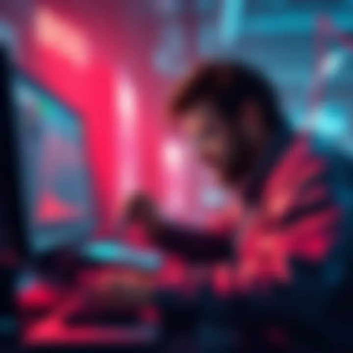 A frustrated trader on a computer looking at failed transactions on Bisq market