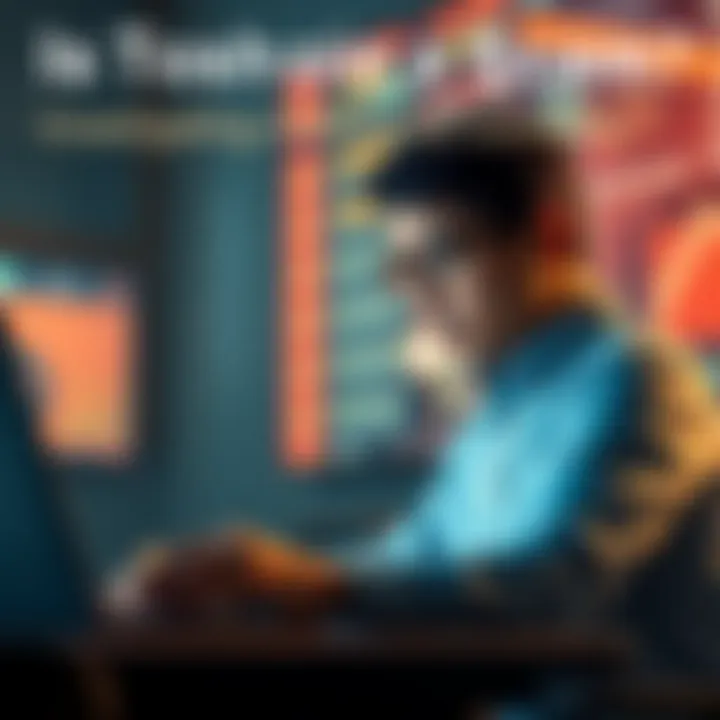 Concerned Investor A worried person looking at a laptop screen with charts and graphs related to Toshicoin, questioning its legitimacy.