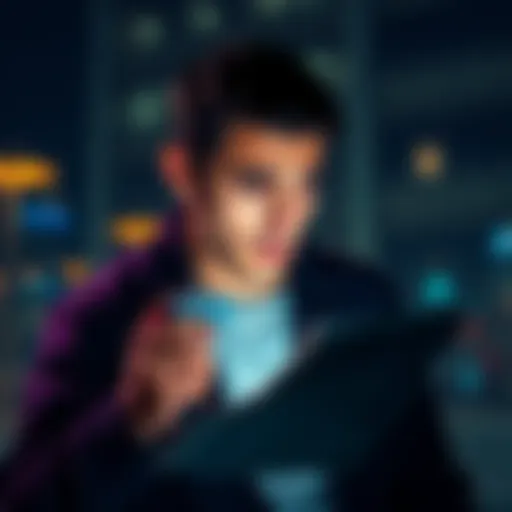 A person looking worried while reading financial news on a smartphone, showing signs of uncertainty about the economy.