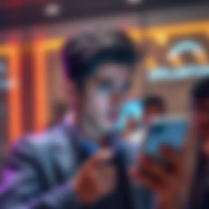 A worried person looking at their phone with a confused expression, indicating issues with accessing funds.