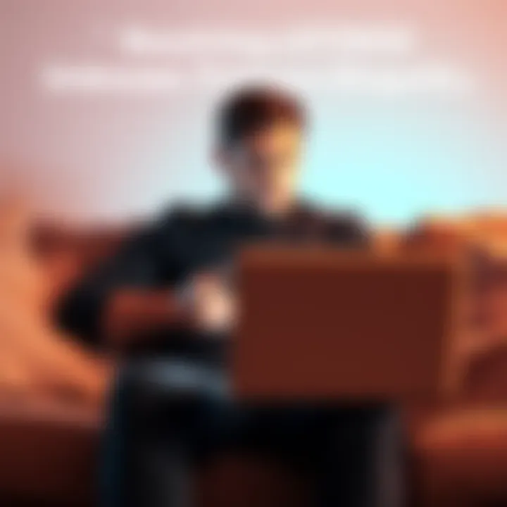 A person sitting on a couch with a laptop, appearing worried while checking their bank statement after spotting an unauthorized charge.