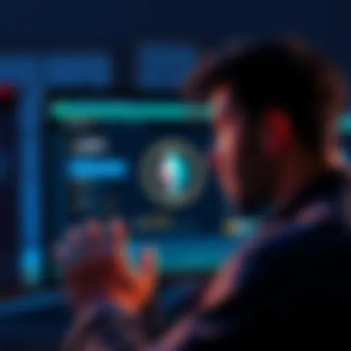 A worried person looking at a computer screen showing a SEPA payment interface with Monero logo, symbolizing risks of scams