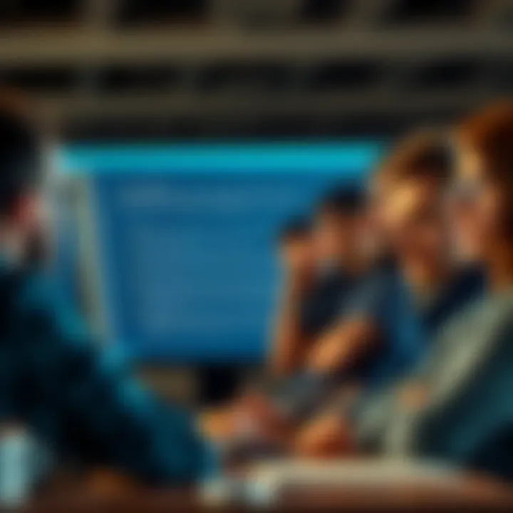 A group of people looking puzzled while reading replies in a HBAR discussion thread on a computer screen.