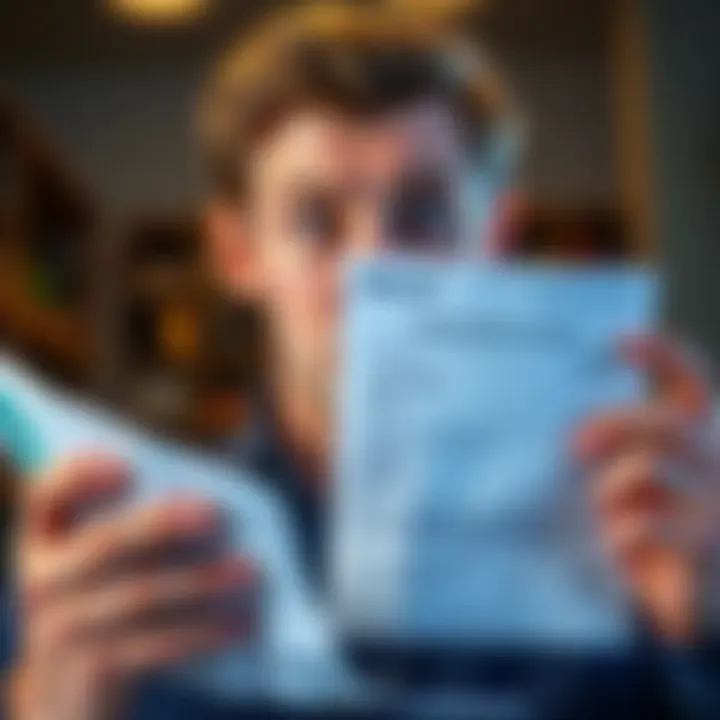 A confused person holds a bank statement, wondering about their closed Revolut account and €60 balance