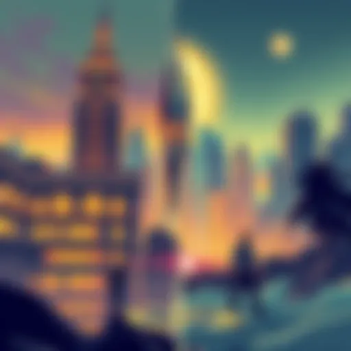 A split illustration showing a futuristic city with a wealthy elite living in luxury, while the lower class struggles in a dystopian setting, highlighting economic disparities in a crypto-dominated wo...